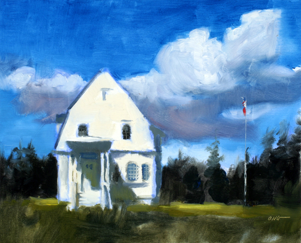 White Cottage - A Fine Art Painting by Wilson J. Ong